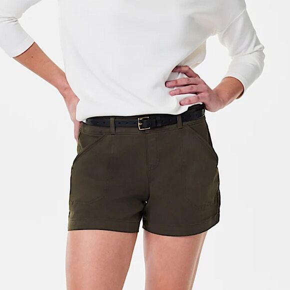 SPANX Pants - Spanx Stretch Twill 4” Shorts Pine NWT Women’s Size XS